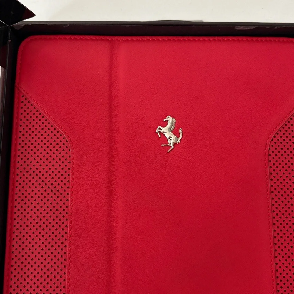 Ferrari Case Apple iPad Air Real Leather Folio Case Cover for the Apple iPad Air